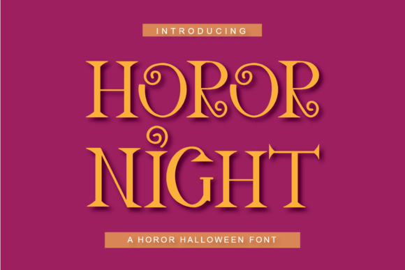 Horor Night: A Spooky Serif Font
