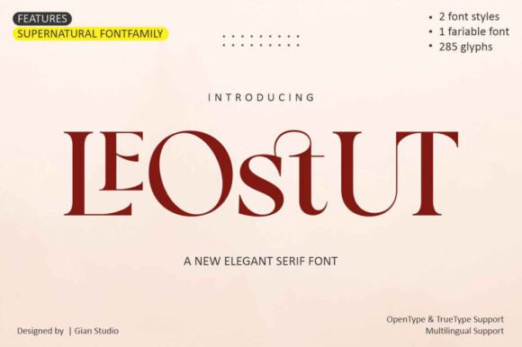 Leostut: A Stylish Serif Font for Editorial Design