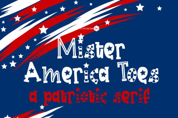 Mister America Toes: A Patriotic Display Font
