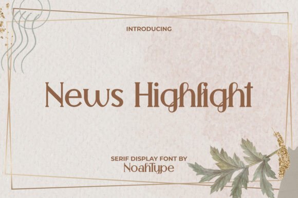 News Highlight Font for Web Design