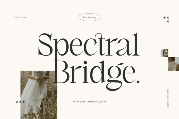 Spectral Bridge Font for Editorial Design